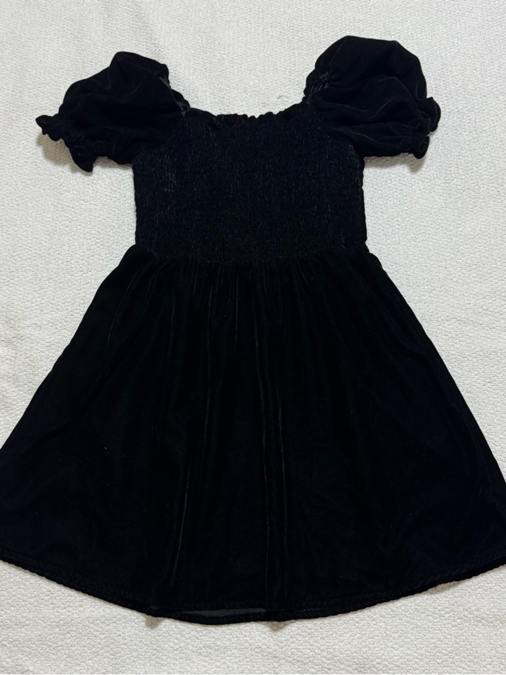 Janie And Jack Girls 12 Black Velvet Party Holiday Dress - Picture 12 of 12